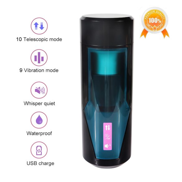 Lonely - masturbador automático con sonido - silicona negra