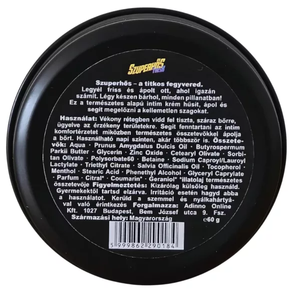 Szuperhős Fresh - desodorante íntimo en crema para hombres (60 g)