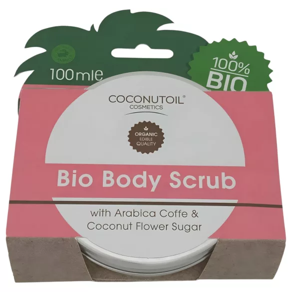 Coconutoil - Exfoliante corporal cafe y azúcar de flor de coco - 100ml