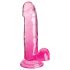 King Cock Clear 7 - Dildo con Testículos (Rosa)