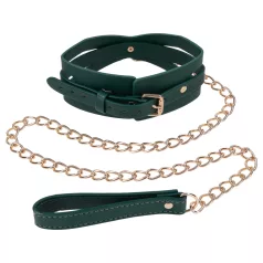 Sportsheets - collar con correa - color verde