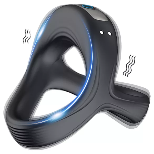 AlvUp - anillo vibrador pene y testículos - silicona negra
