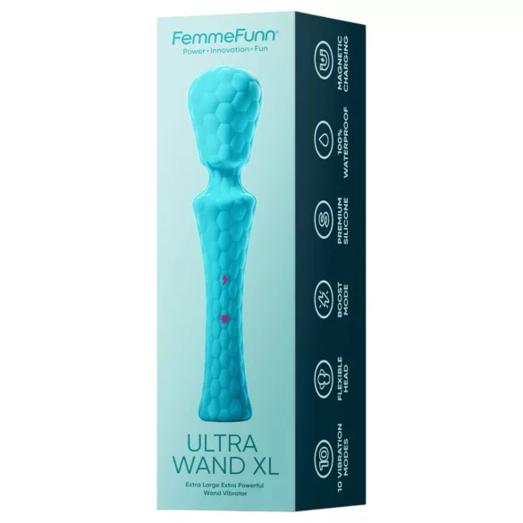 FemmeFunn - masajeador vibrador recargable XL - silicona turquesa