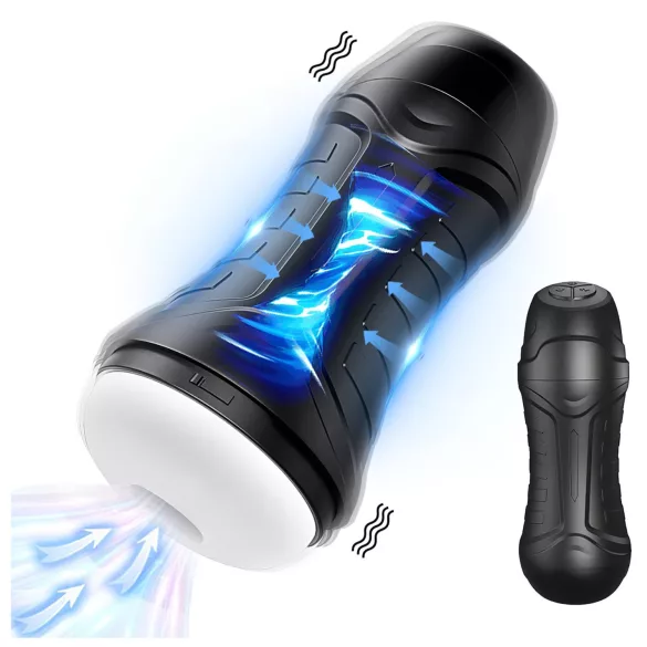 AlvUp - masturbador vibrador con succión - silicona negra