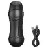 AlvUp - masturbador vibrador con succión - silicona negra