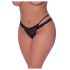 Magic Silk - tanga de encaje de doble tira (negro)