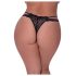 Magic Silk - tanga de encaje de doble tira (negro)