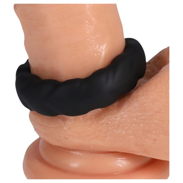 Doc Johnson Fat Tire - anillo para pene grueso - silicona negra