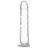 Dildo Crystal Addiction con ventosa (transparente) - 18cm