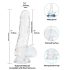 Dildo Crystal Addiction con ventosa (transparente) - 18cm