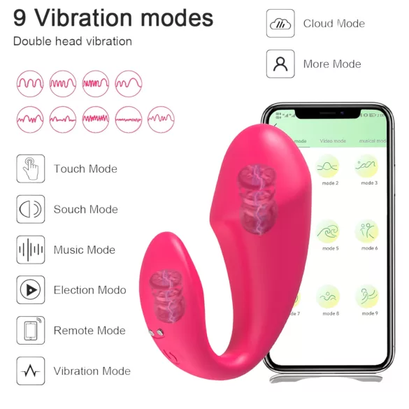 AlvUp - huevo vibrador - inalámbrico - silicona rosa