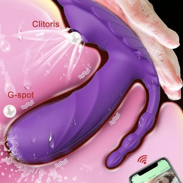 AlvUp - Vibrador portátil controlado por app (morado)