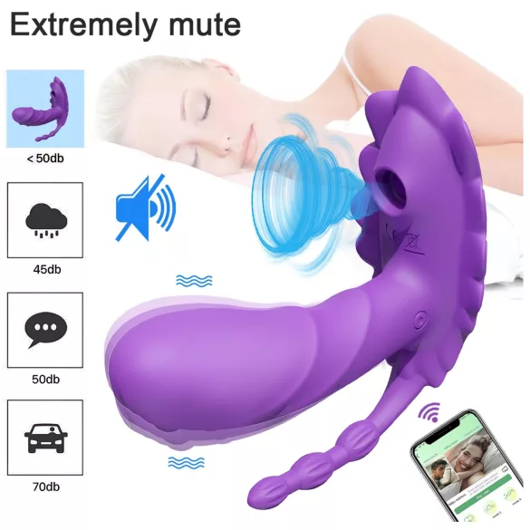 AlvUp - Vibrador portátil controlado por app (morado)