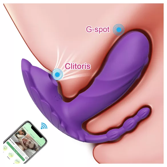 AlvUp - Vibrador portátil controlado por app (morado)