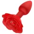 Rose Plug - plug anal vibrador recargable control remoto silicona rojo