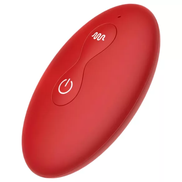 Rose Plug - plug anal vibrador recargable control remoto silicona rojo