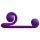 Vibrador Duo Caracol - recargable, 3 en 1 estimulador (púrpura)