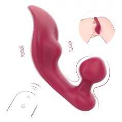   Sex HD Chomper - vibrador doble clítoris y anal - silicona roja