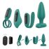 Sex HD - set de vibradores recargables remoto 4 piezas silicona verde