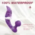 Sex HD Chomper - vibrador doble impermeable para clítoris y anal - lila