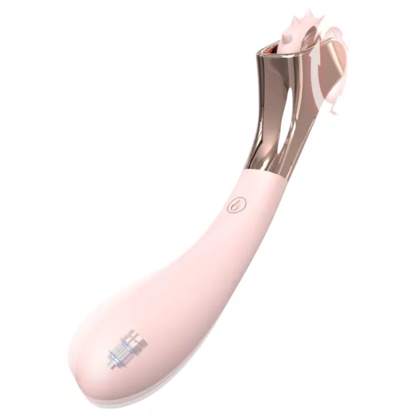 Sex HD - vibrador recargable, resistente a salpicaduras con rueda de estimulación (rosa)