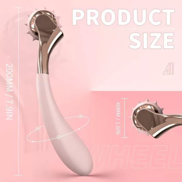 Sex HD - vibrador recargable, resistente a salpicaduras con rueda de estimulación (rosa)