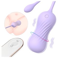 Sex HD Twist Egg - huevo vibrador impulsor - silicona lila