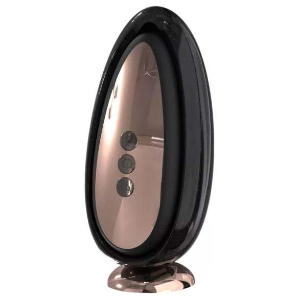 Sex HD Mirror - vibrador con función de calor y succión - silicona negra
