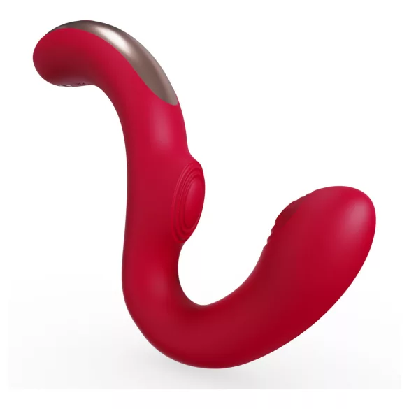 SEX HD Genie - Vibrador punto G y clítoris - silicona - rojo