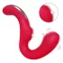 SEX HD Genie - Vibrador punto G y clítoris - silicona - rojo