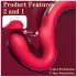 SEX HD Genie - Vibrador punto G y clítoris - silicona - rojo