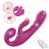 SEX HD Co-op Bliss - vibrador arnés con estimulador de clítoris - silicona lila