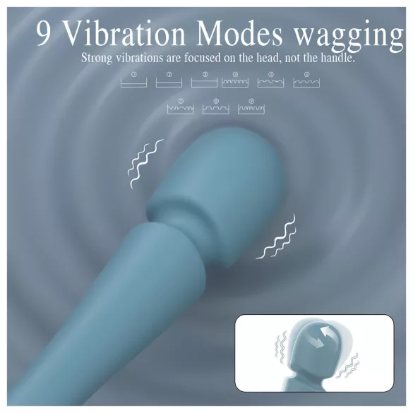 SEX HD Dancer - vibrador masajeador - silicona - color turquesa