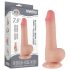 Lovetoy Piel Deslizante - dildo de doble capa con ventosa - 19,5cm (natural)