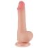 Lovetoy Piel Deslizante - dildo de doble capa con ventosa - 19,5cm (natural)