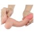 Lovetoy Piel Deslizante - dildo de doble capa con ventosa - 19,5cm (natural)