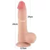Lovetoy Sliding-Skin - dildo realista con testículos - 20 cm color natural