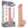 Lovetoy Piel Deslizante - dildo bicapas con testículos - 20,8cm (natural)