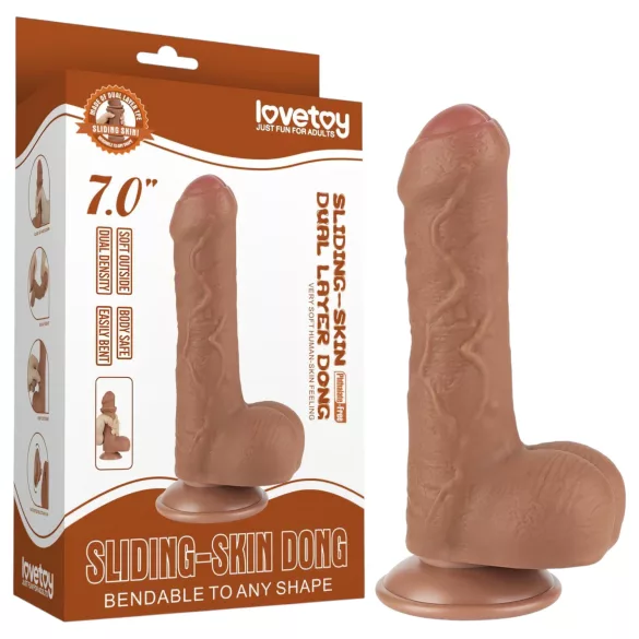 Lovetoy Sliding-Skin - dildo realista con testículos