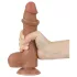 Lovetoy - dildo realista con testículos - doble capa - 20,8 cm - color oscuro