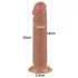 Lovetoy Sliding-Skin - consolador con ventosa doble capa 20 cm color natural