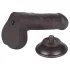 Lovetoy Sliding-Skin - dildo realista con testículos - 18,3 cm - marrón