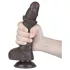 Lovetoy - consolador con ventosa de doble capa - 19,5cm marrón