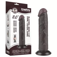   Lovetoy - Dildo realista con ventosa - doble capa - 20 cm marrón