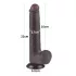 Lovetoy Sliding-Skin - consolador con ventosa - doble capa - 20,8 cm - marrón