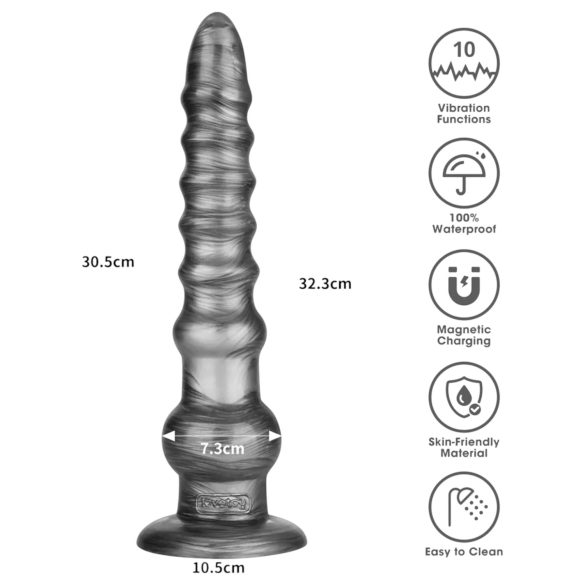 Lovetoy King Sized - vibrador grande - 32 cm - gris