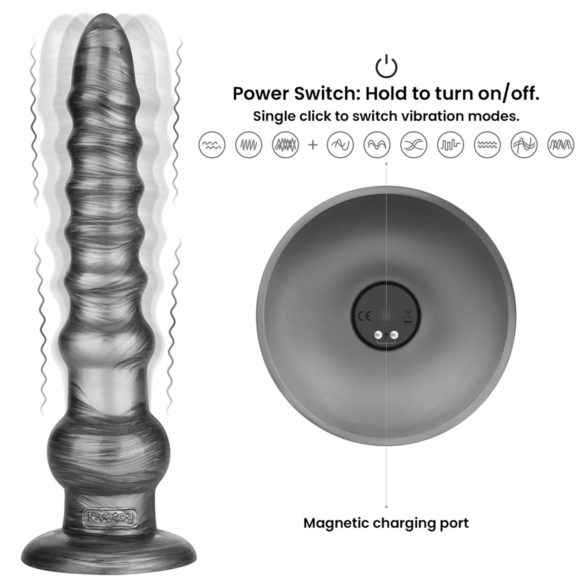 Lovetoy King Sized - vibrador grande - 32 cm - gris