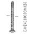 Lovetoy King Sized - vibrador grande - 40,5 cm - gris