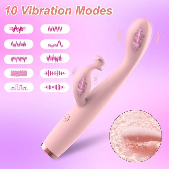 AlvUp - vibrador punto G con brazo para clítoris - silicona rosa