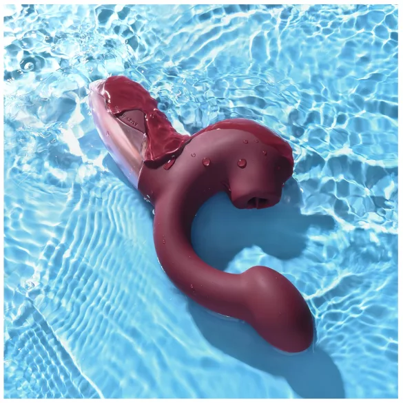 Magic Motion Magic Ponder - vibrador 2 en 1 con brazo para clítoris - burdeos